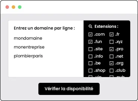Recherche de domaines en masse