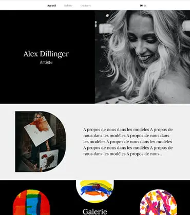 Thème de créateur de site artiste