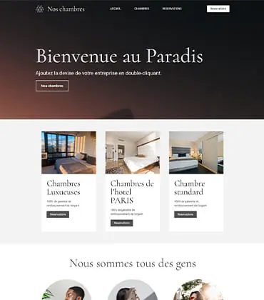 Thème de créateur de site hotel