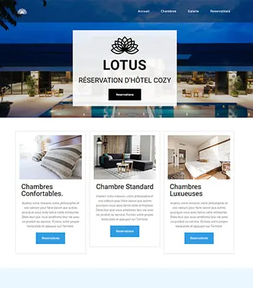 Thème de créateur de site hotelier