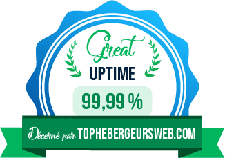 Great Uptime 99,99% par tophebergeursweb.com