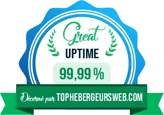 Great Uptime 99,99% par tophebergeursweb.com